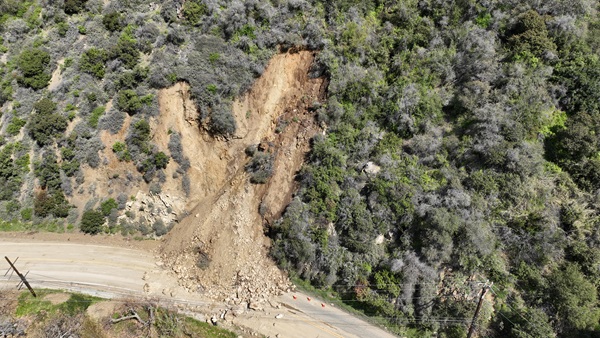 State Route 27 rockslide