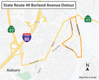SR49 borland avenue detour