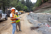 Picture of slide repair work on State Route 84 in San Mateo County taken on September 14, 2023.