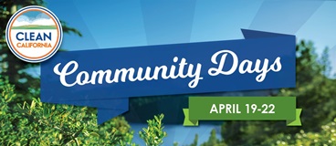 Clean CA 2024 Community Days Logo, with the listed dates of April 19 through April 22