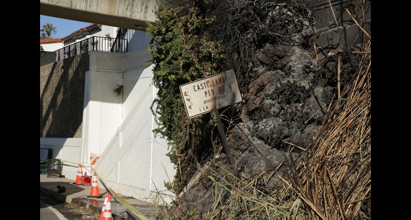 Underpass fire damage PCH